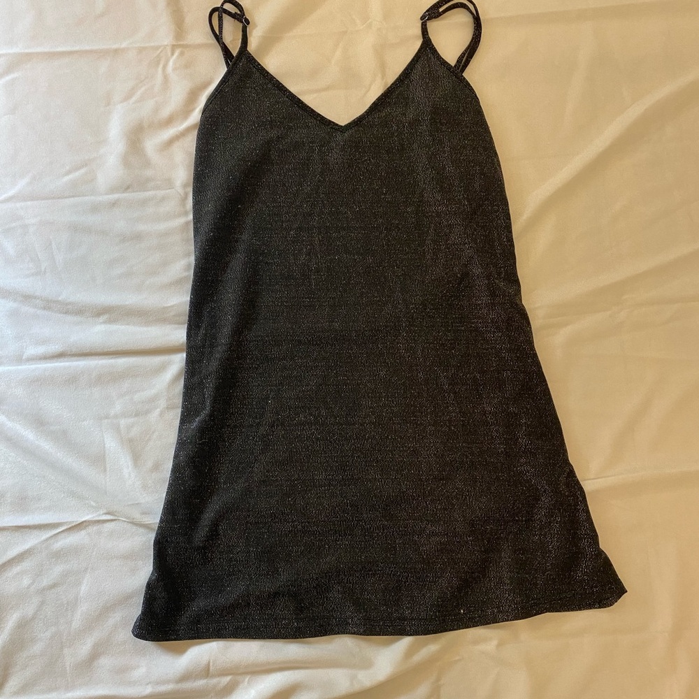 Brandy mellville black sparkly dress OS